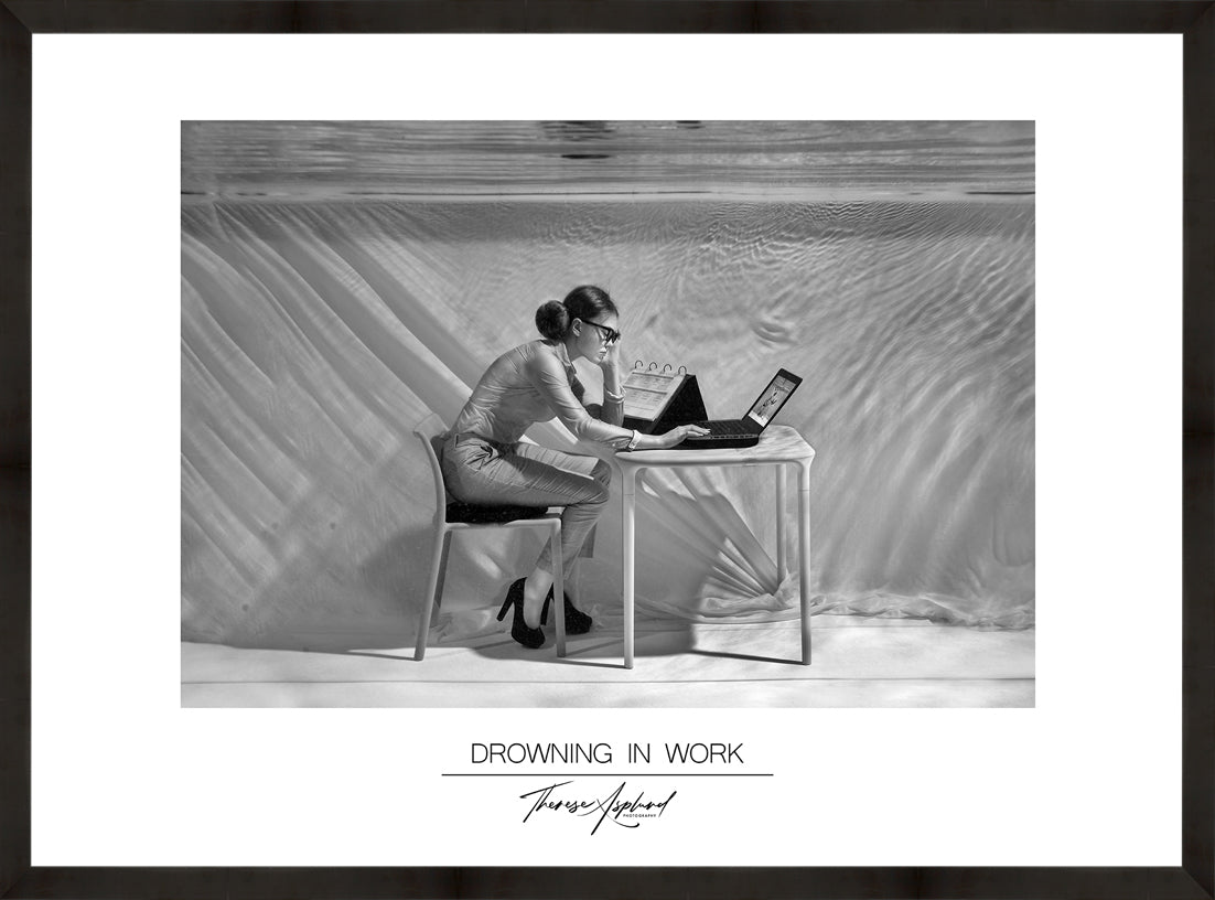 Art Poster 50x70 - DROWNING IN WORK