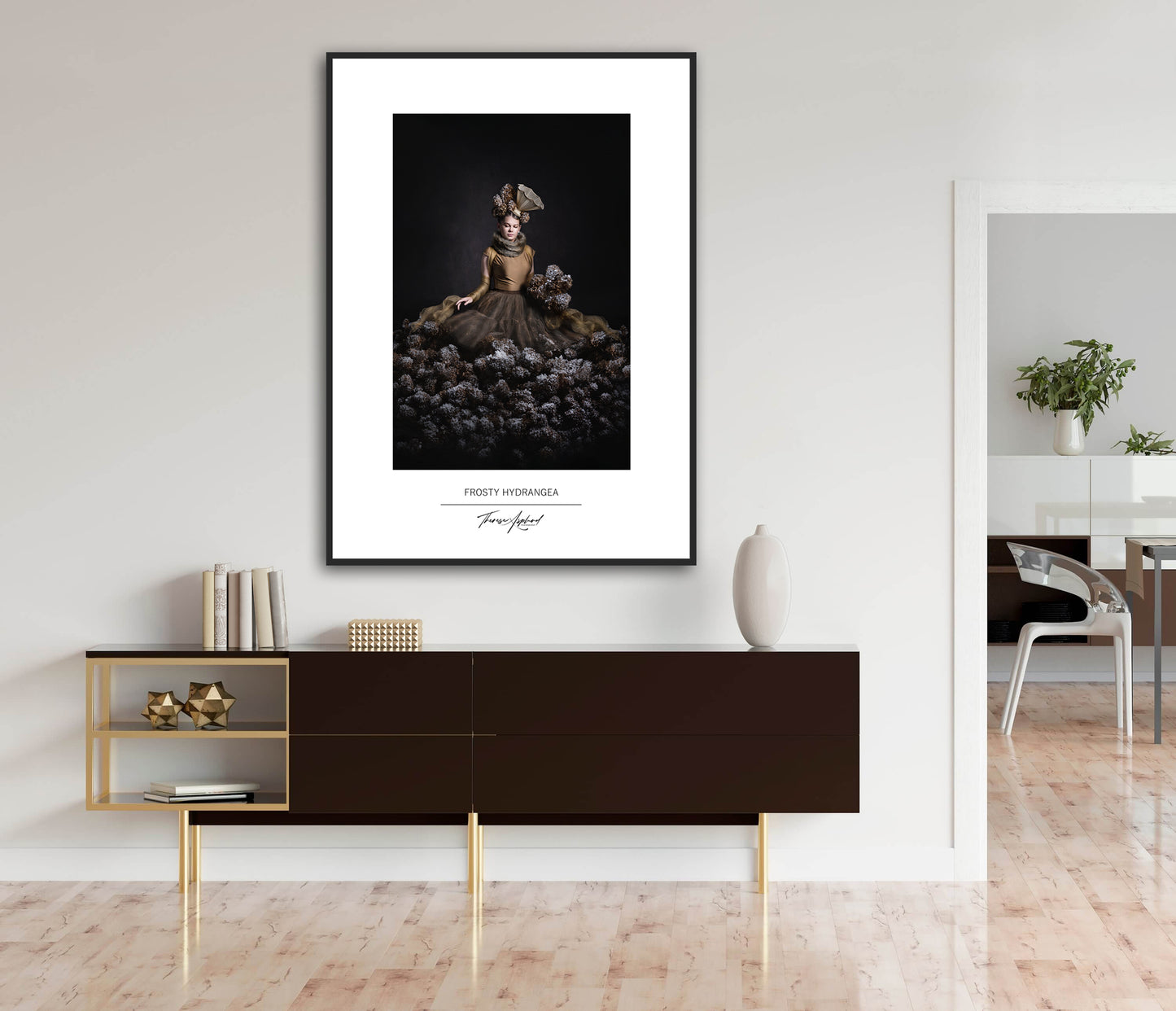 Art Poster 50x70 - FROSTY HYDRANGEA