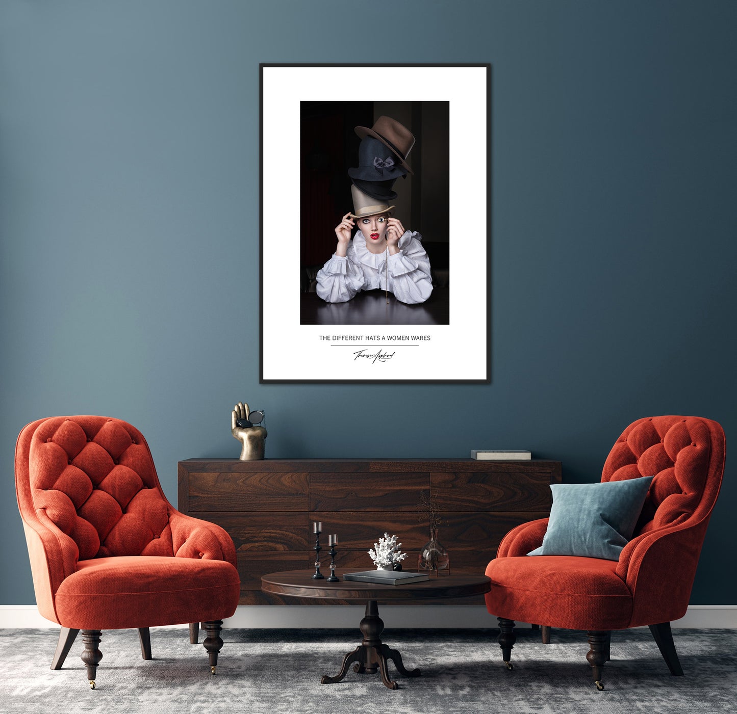 Art Poster 50x70 - THE DIFFERENT HATS A WOMEN WARES
