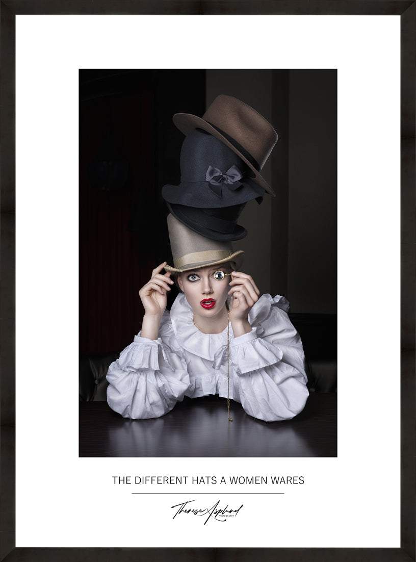 Art Poster 50x70 - THE DIFFERENT HATS A WOMEN WARES