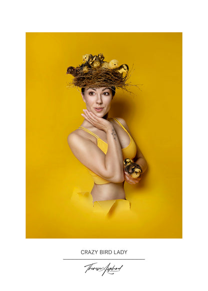 Art Poster 50x70 - CRAZY BIRD LADY