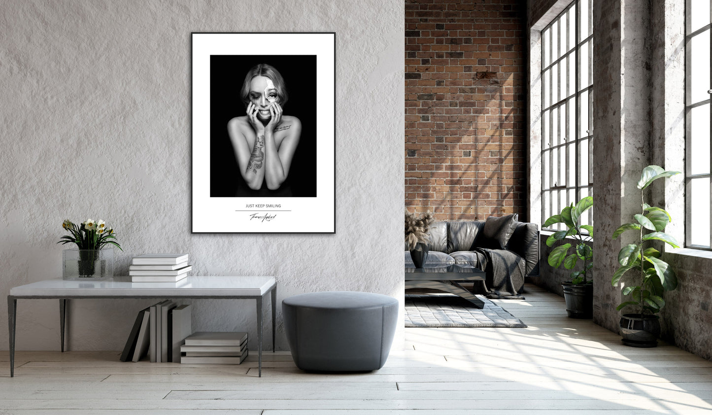 Art Poster 50x70 - JUST KEEP SMILING